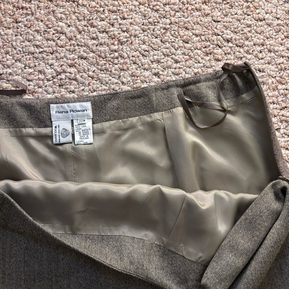 Rena Rowan Woolmark 100% Wool Gray maxi pencil skirt Size 22W - Picture 4 of 7